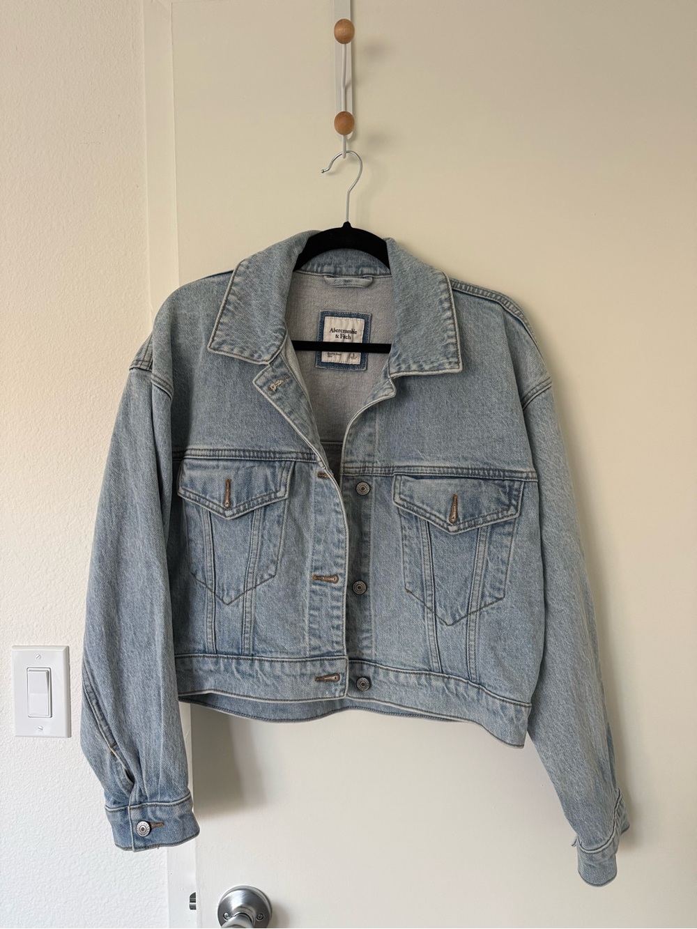 Abercrombie & Fitch Light Blue Denim Jean Jacket
